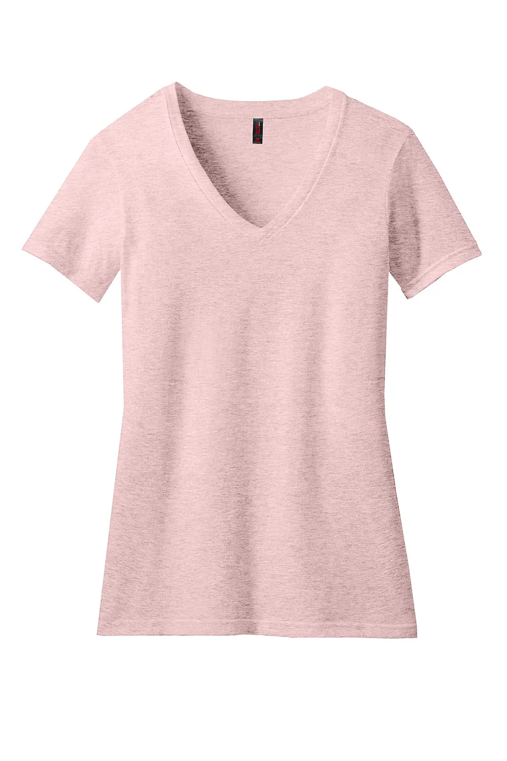 District Womens Perfect Blend Short Sleeve V-Neck T-Shirt - Heather Lavender  Buy new Clothing District