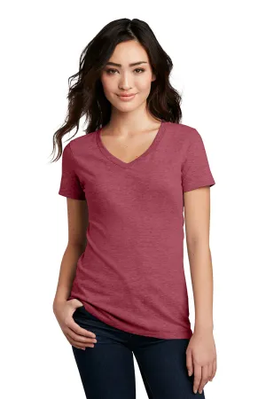 District Womens Perfect Blend Short Sleeve V-Neck T-Shirt - Heather Red  Buy new Clothing District