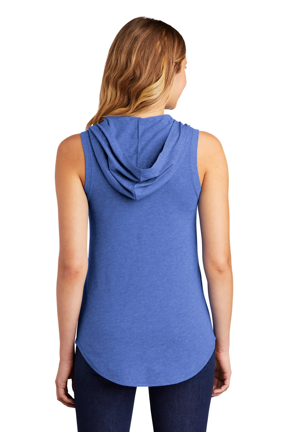 District Womens Perfect Sleeveless Hooded T-Shirt Hoodie - Royal Blue Frost - Closeout  Buy new Clothing District