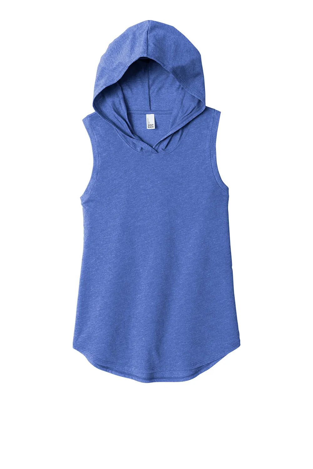 District Womens Perfect Sleeveless Hooded T-Shirt Hoodie - Royal Blue Frost - Closeout  Buy new Clothing District