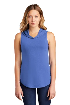 District Womens Perfect Sleeveless Hooded T-Shirt Hoodie - Royal Blue Frost - Closeout  Buy new Clothing District