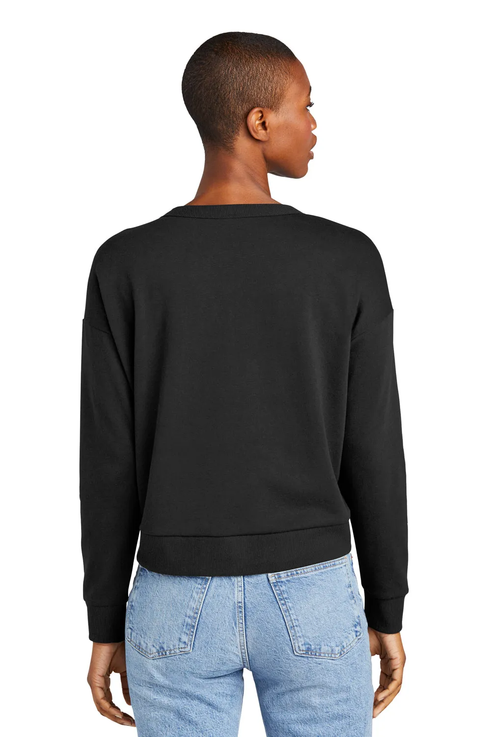 District Womens Perfect Tri Fleece V-Neck Sweatshirt - Black  Buy new Clothing District