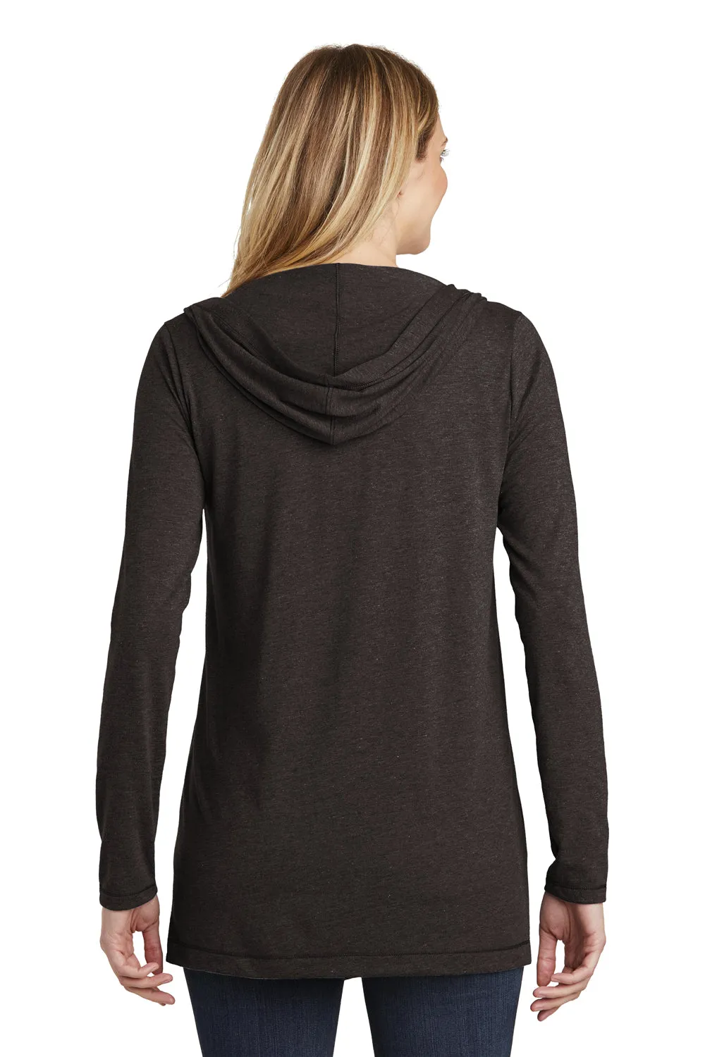 District Womens Perfect Tri Hooded Cardigan Sweater - Black Frost  Buy new Clothing District