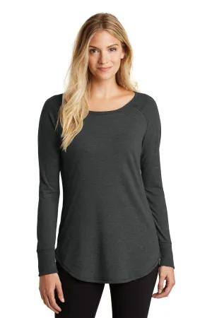 District Womens Perfect Tri Long Sleeve Crewneck T-Shirt - Black Frost  Buy new Clothing District