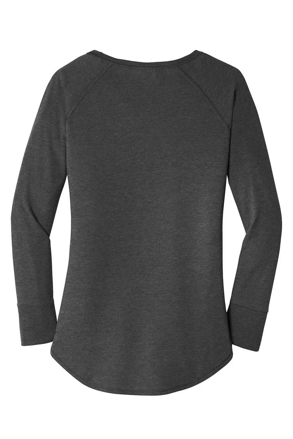 District Womens Perfect Tri Long Sleeve Crewneck T-Shirt - Black Frost  Buy new Clothing District
