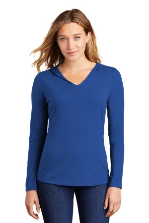 District Womens Perfect Tri Long Sleeve Hooded T-Shirt Hoodie - Deep Royal Blue  Buy new Clothing District