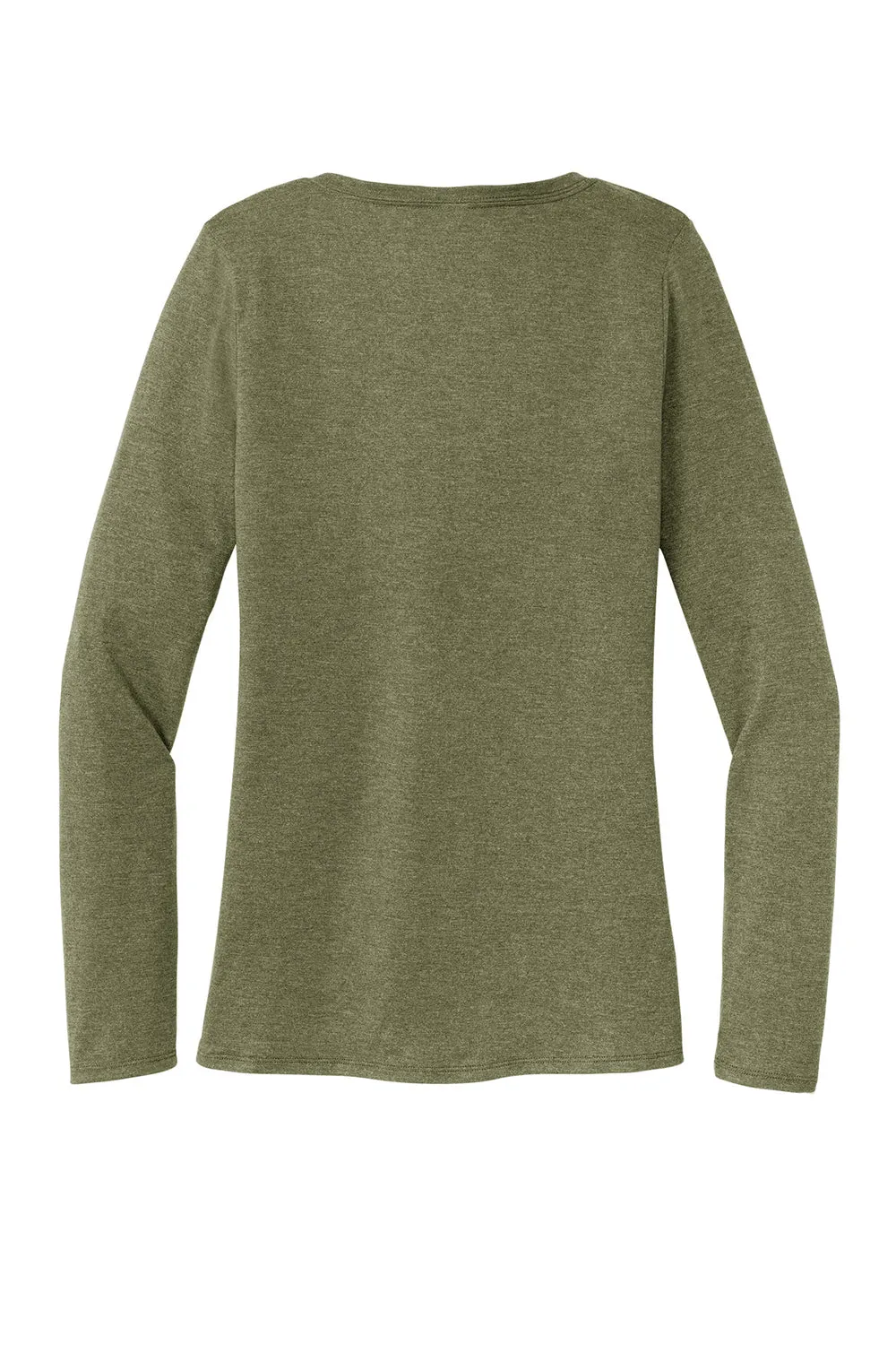 District Womens Perfect Tri Long Sleeve V-Neck T-Shirt - Military Green Frost  Buy new Clothing District