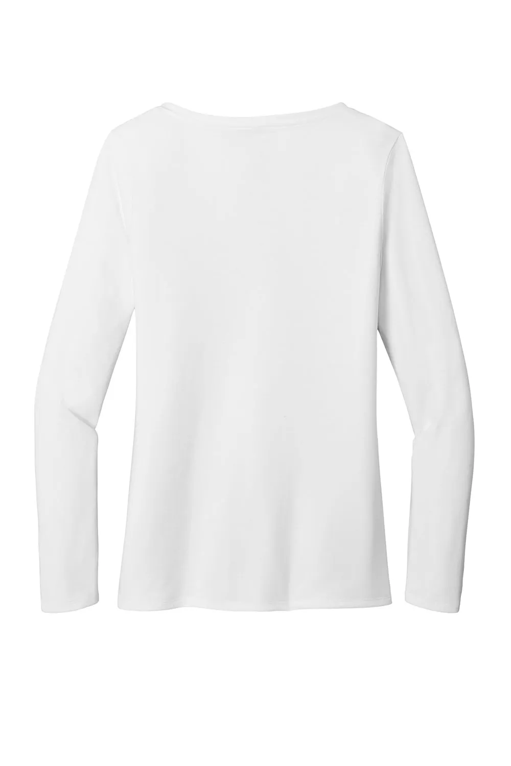 District Womens Perfect Tri Long Sleeve V-Neck T-Shirt - White  Buy new Clothing District