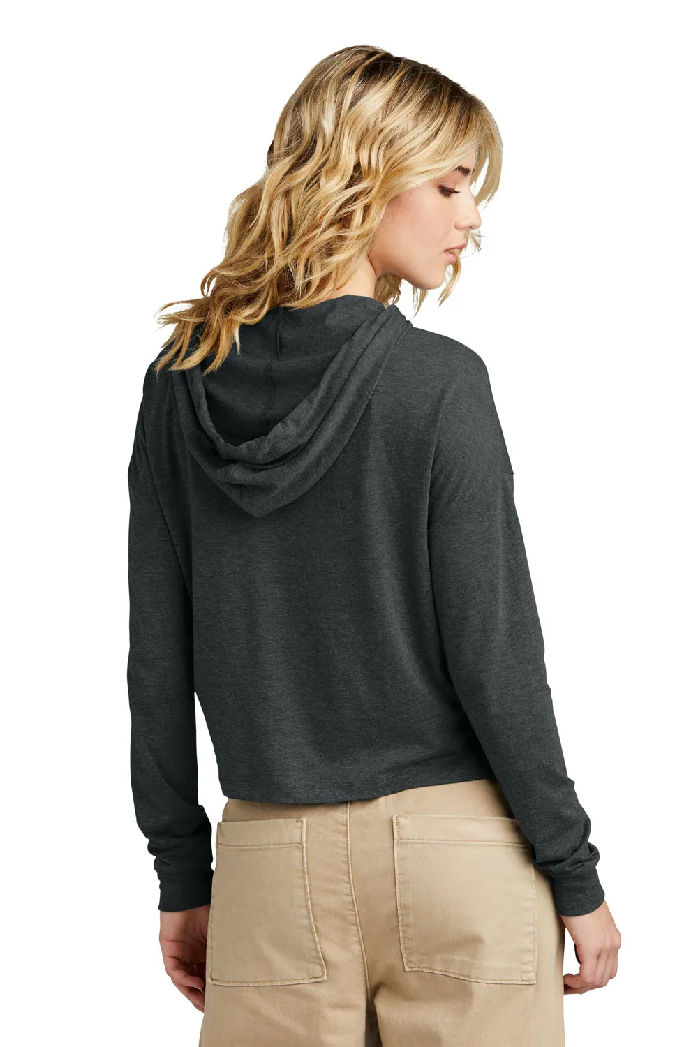 District Womens Perfect Tri Midi Hooded Sweatshirt Hoodie - Black Frost  Buy new Clothing District