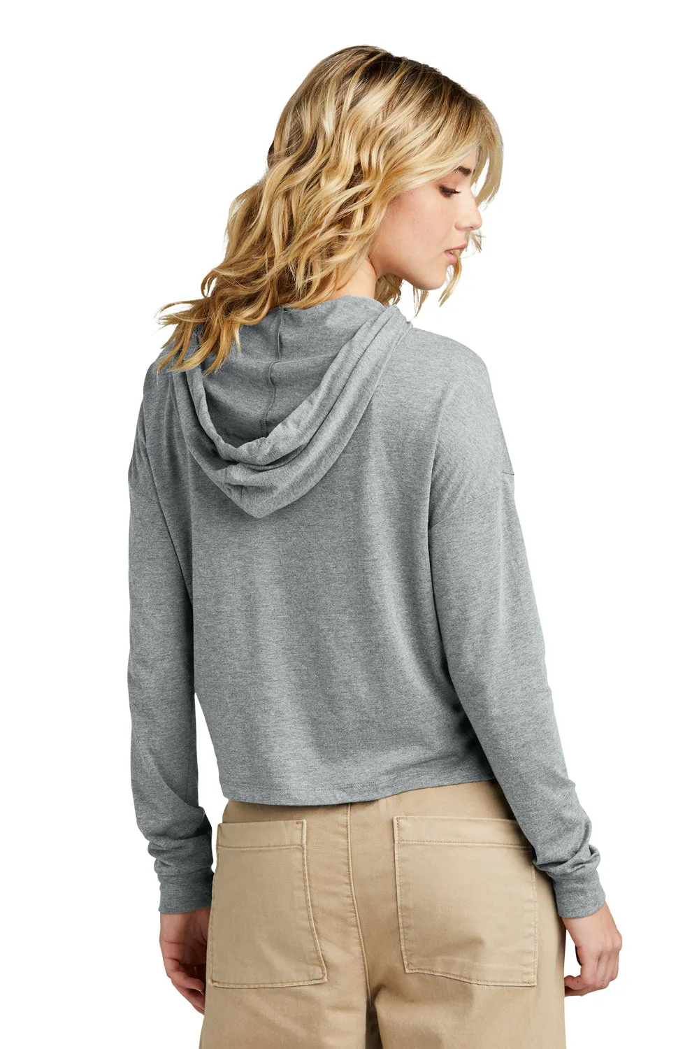 District Womens Perfect Tri Midi Hooded Sweatshirt Hoodie - Grey Frost  Buy new Clothing District
