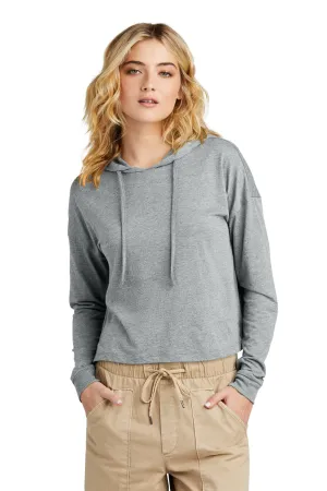 District Womens Perfect Tri Midi Hooded Sweatshirt Hoodie - Grey Frost  Buy new Clothing District