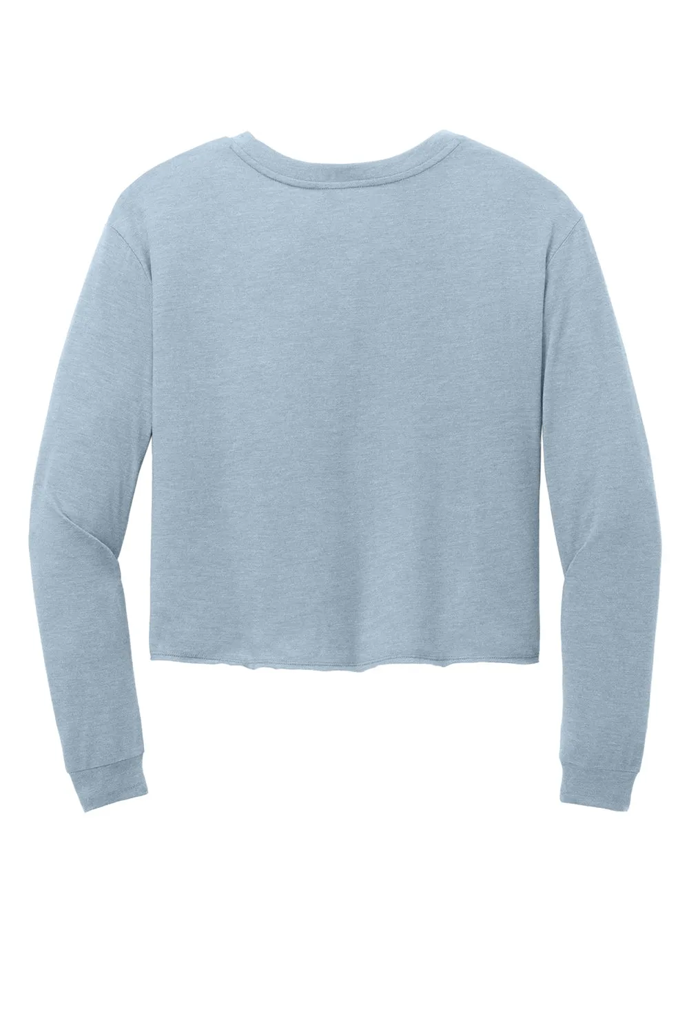 District Womens Perfect Tri Midi Long Sleeve Crewneck T-Shirt - Heather Flint Blue  Buy new Clothing District