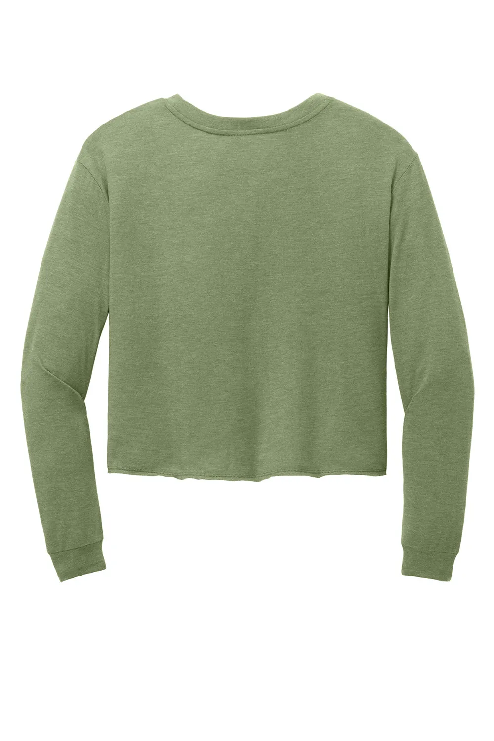 District Womens Perfect Tri Midi Long Sleeve Crewneck T-Shirt - Military Green Frost  Buy new Clothing District