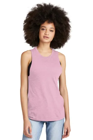 District Womens Perfect Tri Muscle Tank Top - Heather Wisteria Pink  Buy new Clothing District