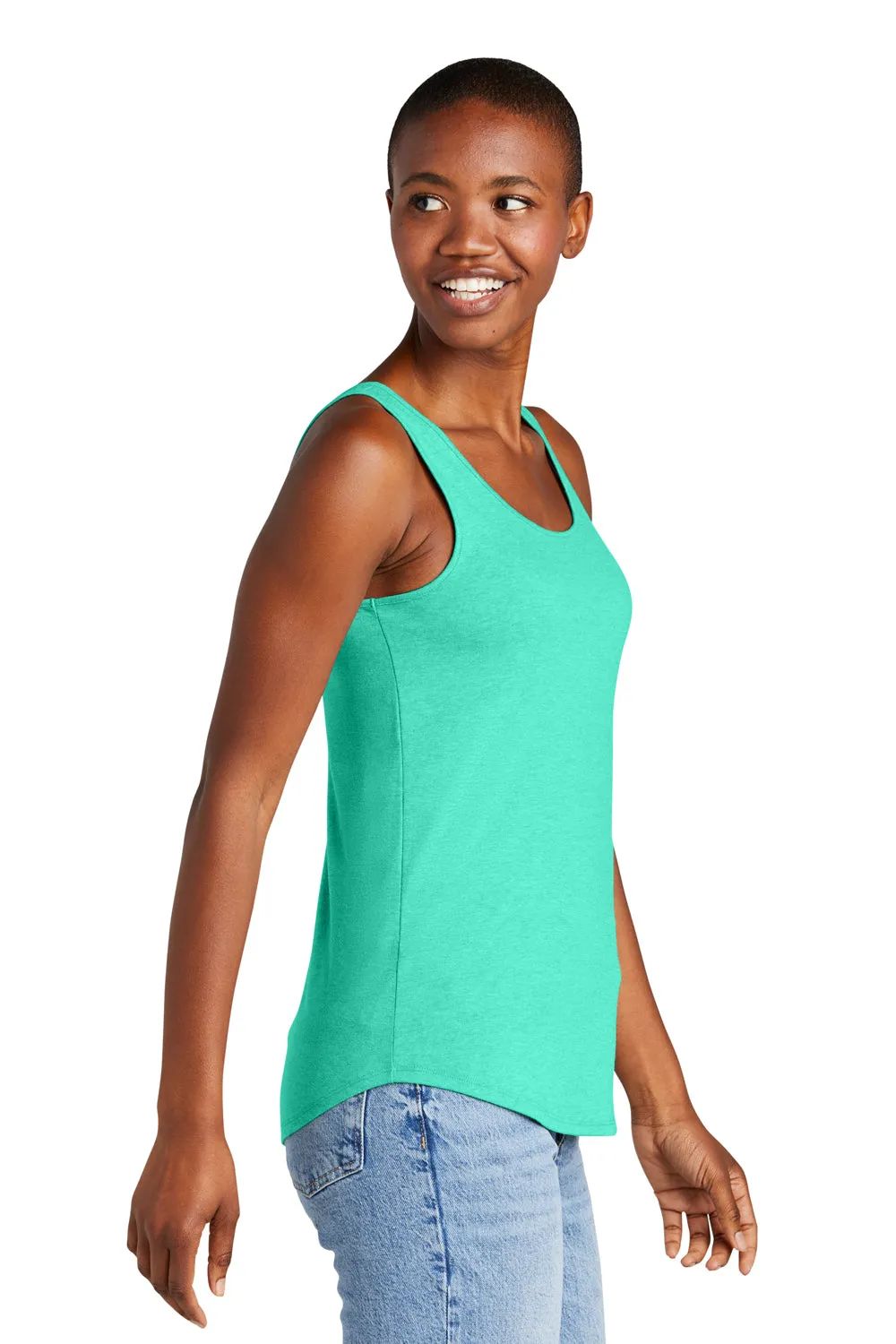 District Womens Perfect Tri Relaxed Tank Top - Heather Aqua Blue  Buy new Clothing District
