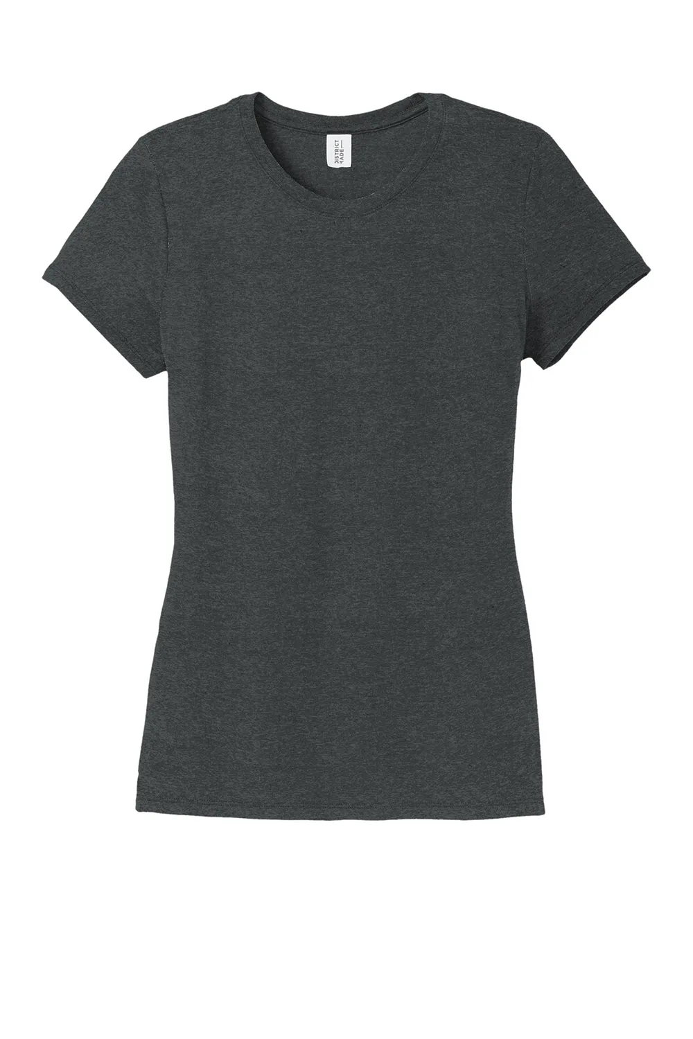 District Womens Perfect Tri Short Sleeve Crewneck T-Shirt - Black Frost  Buy new Clothing District
