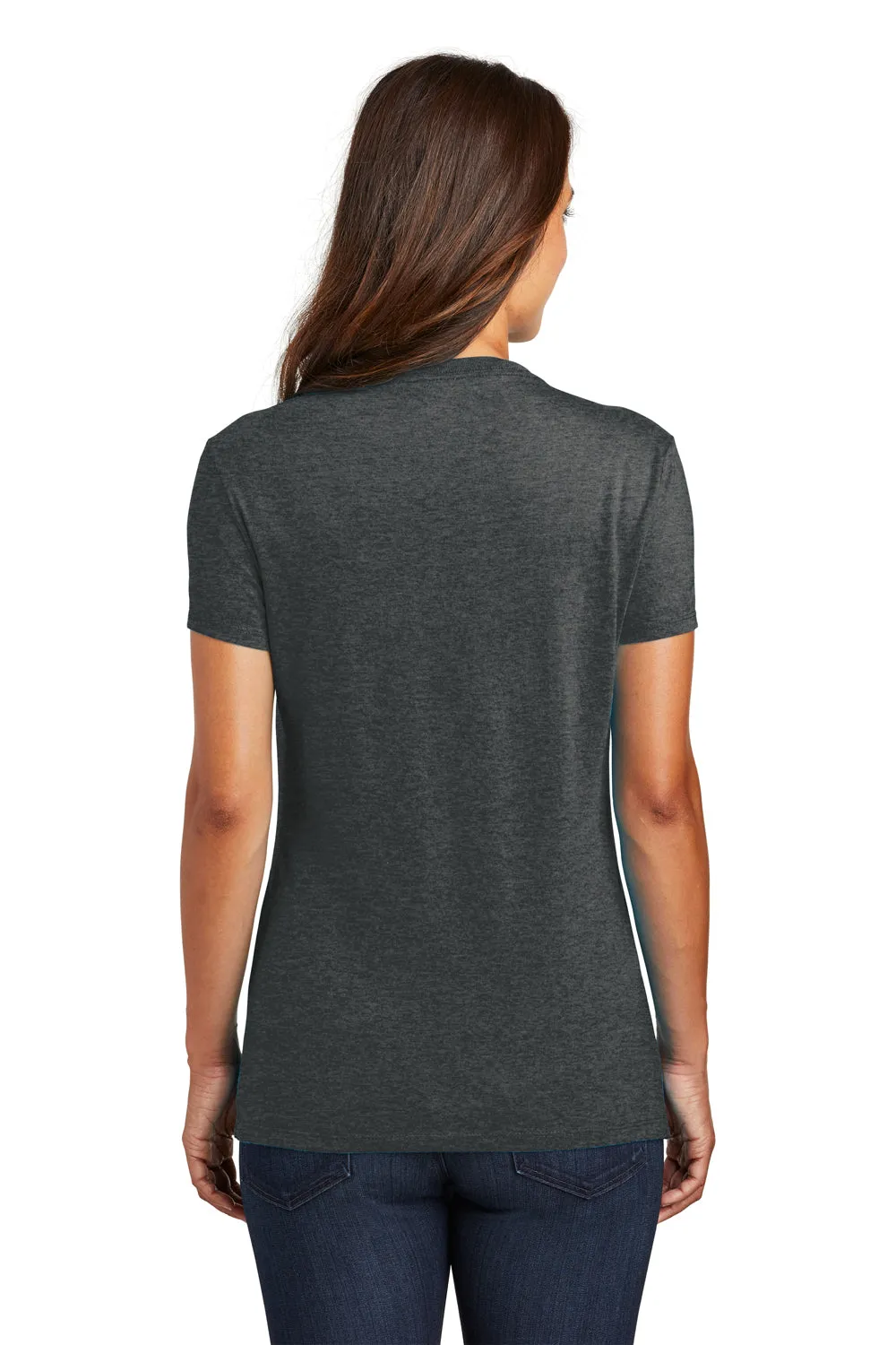 District Womens Perfect Tri Short Sleeve Crewneck T-Shirt - Black Frost  Buy new Clothing District