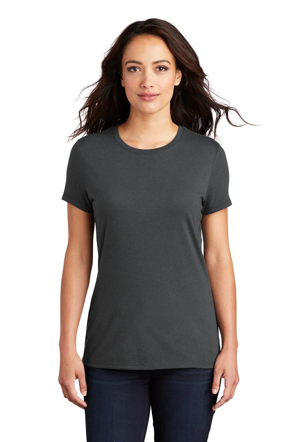 District Womens Perfect Tri Short Sleeve Crewneck T-Shirt - Charcoal Grey  Buy new Clothing District