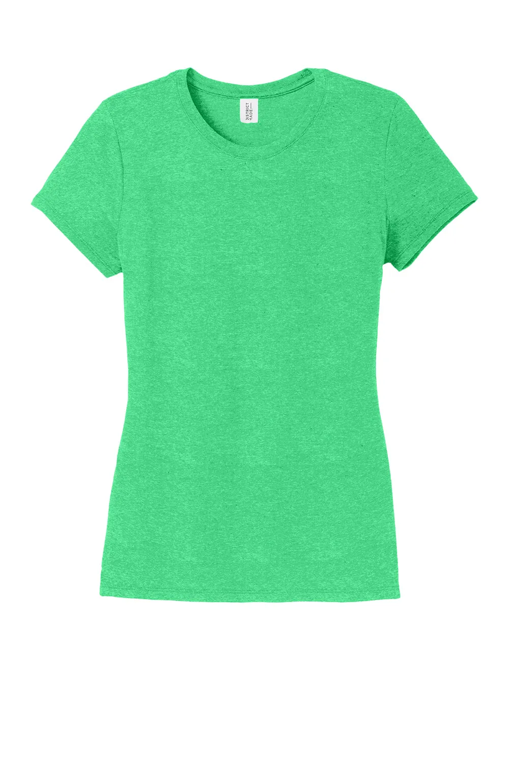 District Womens Perfect Tri Short Sleeve Crewneck T-Shirt - Green Frost  Buy new Clothing District
