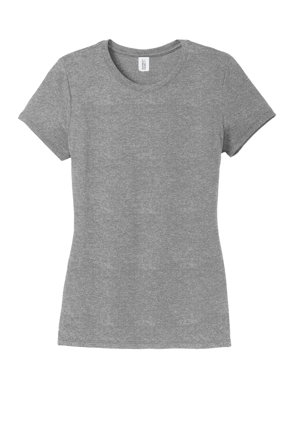 District Womens Perfect Tri Short Sleeve Crewneck T-Shirt - Grey Frost  Buy new Clothing District