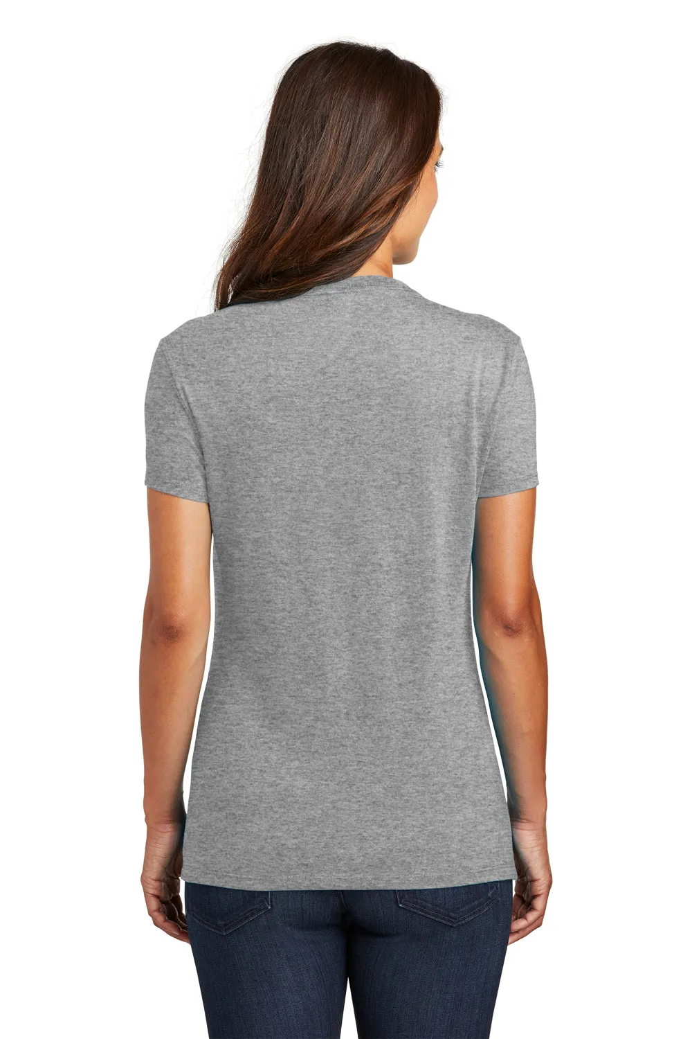 District Womens Perfect Tri Short Sleeve Crewneck T-Shirt - Grey Frost  Buy new Clothing District