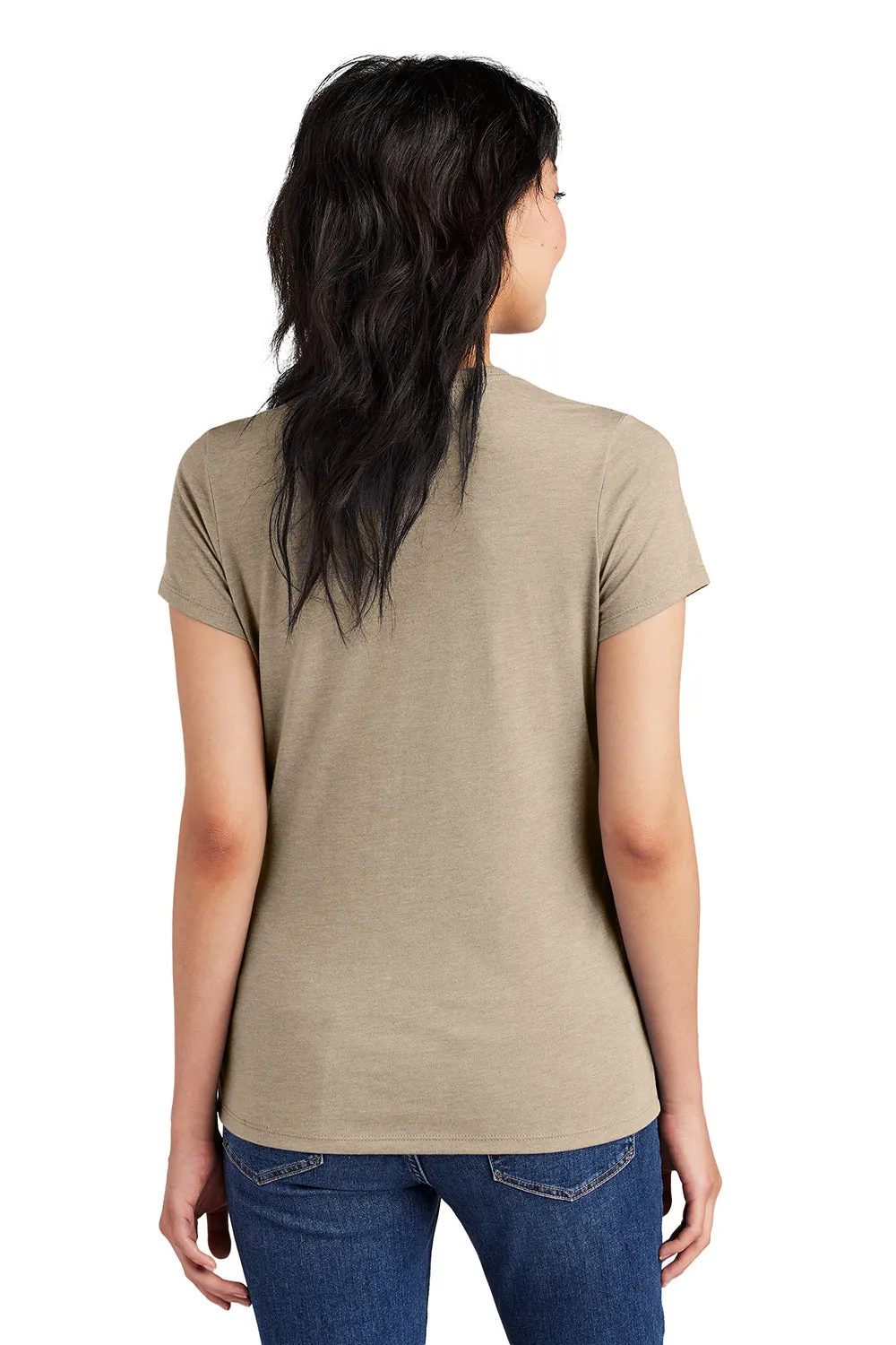 District Womens Perfect Tri Short Sleeve Crewneck T-Shirt - Heather Desert Tan  Buy new Clothing District