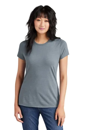 District Womens Perfect Tri Short Sleeve Crewneck T-Shirt - Heather Flint Blue  Buy new Clothing District