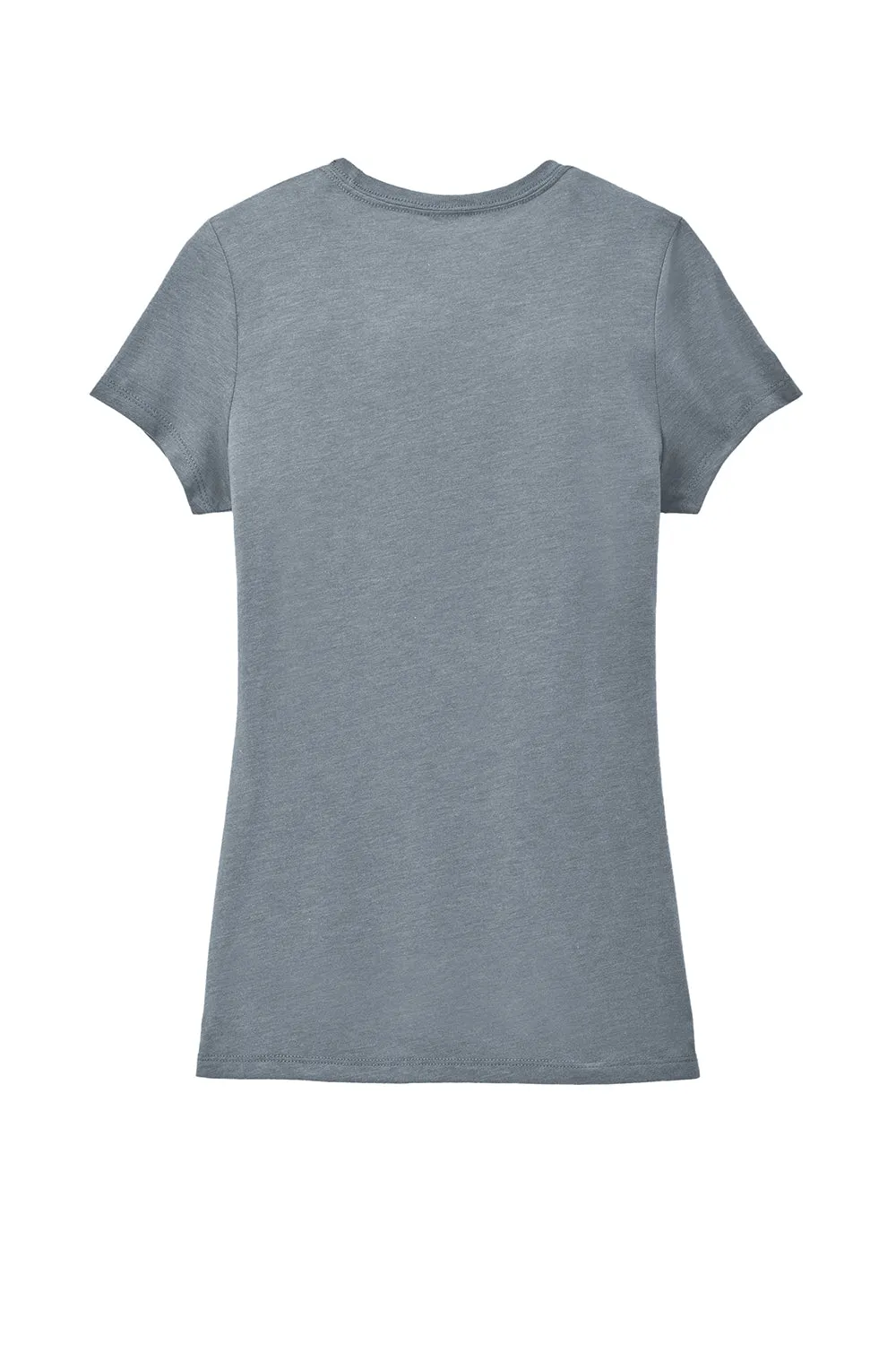 District Womens Perfect Tri Short Sleeve Crewneck T-Shirt - Heather Flint Blue  Buy new Clothing District