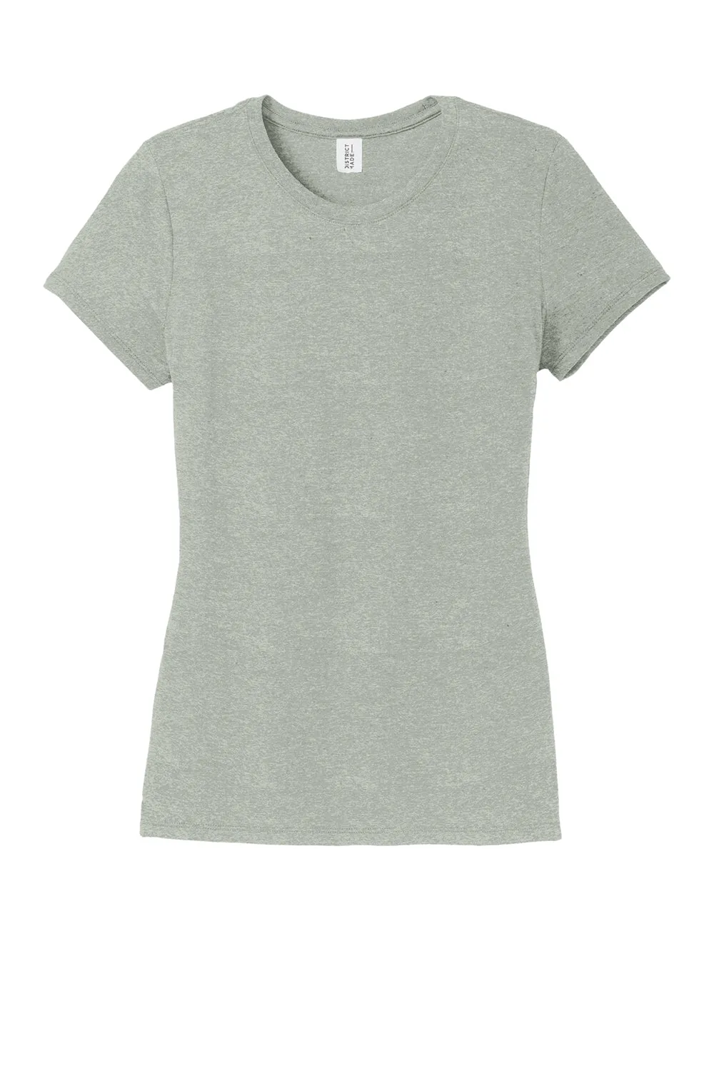 District Womens Perfect Tri Short Sleeve Crewneck T-Shirt - Heather Grey  Buy new Clothing District