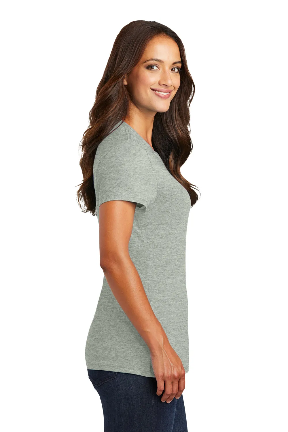 District Womens Perfect Tri Short Sleeve Crewneck T-Shirt - Heather Grey  Buy new Clothing District
