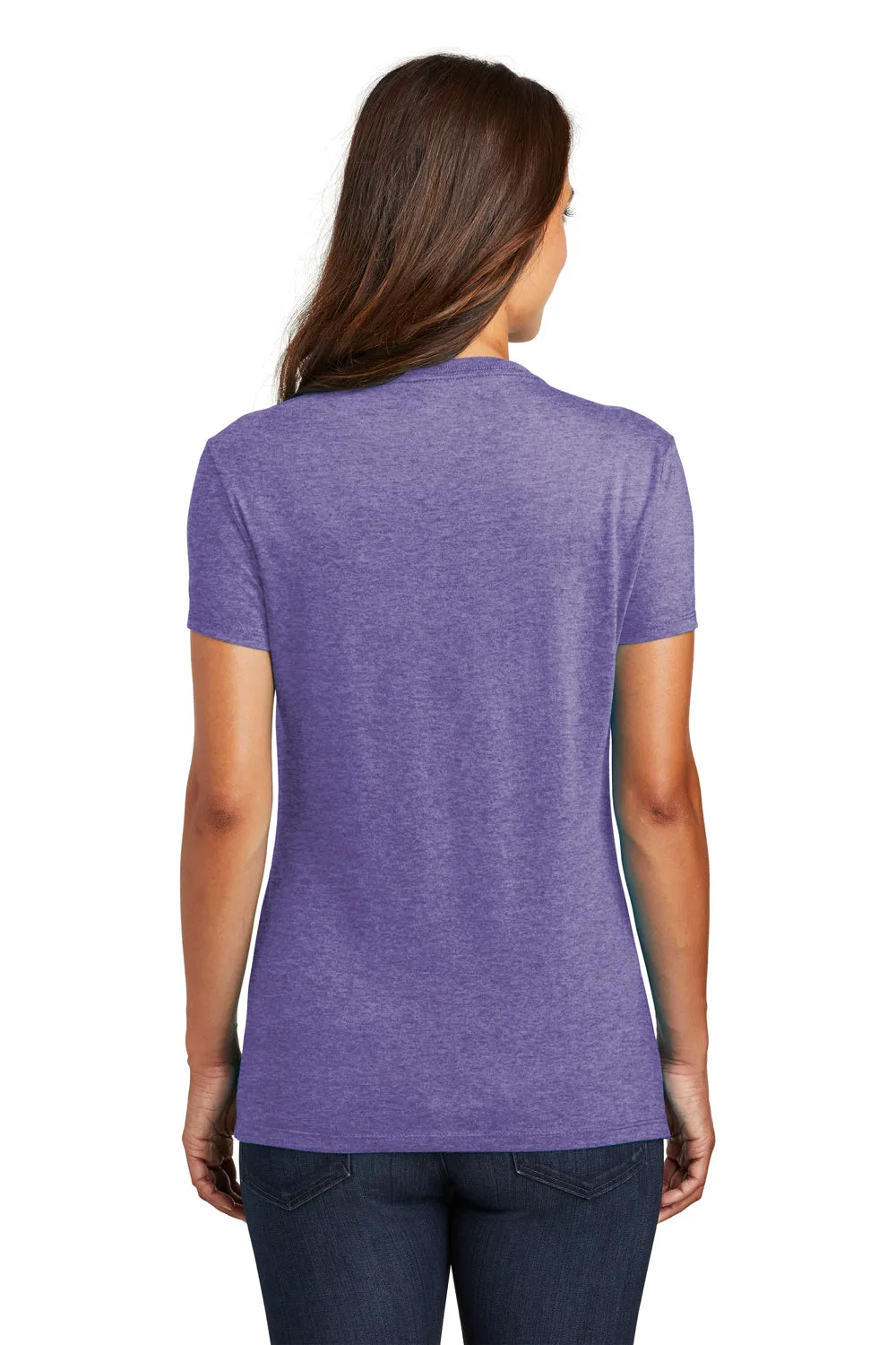 District Womens Perfect Tri Short Sleeve Crewneck T-Shirt - Purple Frost  Buy new Clothing District
