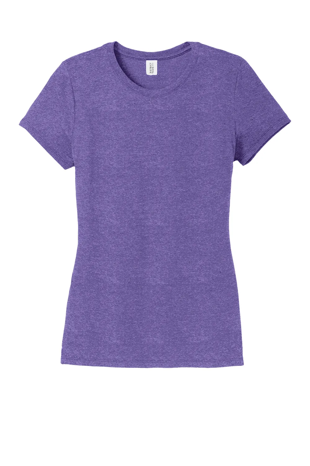 District Womens Perfect Tri Short Sleeve Crewneck T-Shirt - Purple Frost  Buy new Clothing District