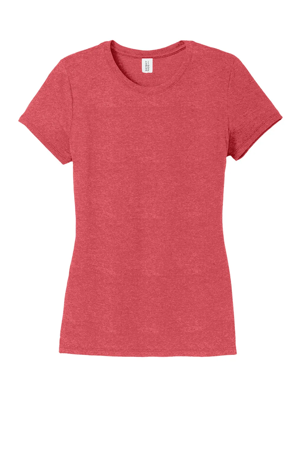 District Womens Perfect Tri Short Sleeve Crewneck T-Shirt - Red Frost  Buy new Clothing District