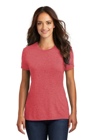 District Womens Perfect Tri Short Sleeve Crewneck T-Shirt - Red Frost  Buy new Clothing District