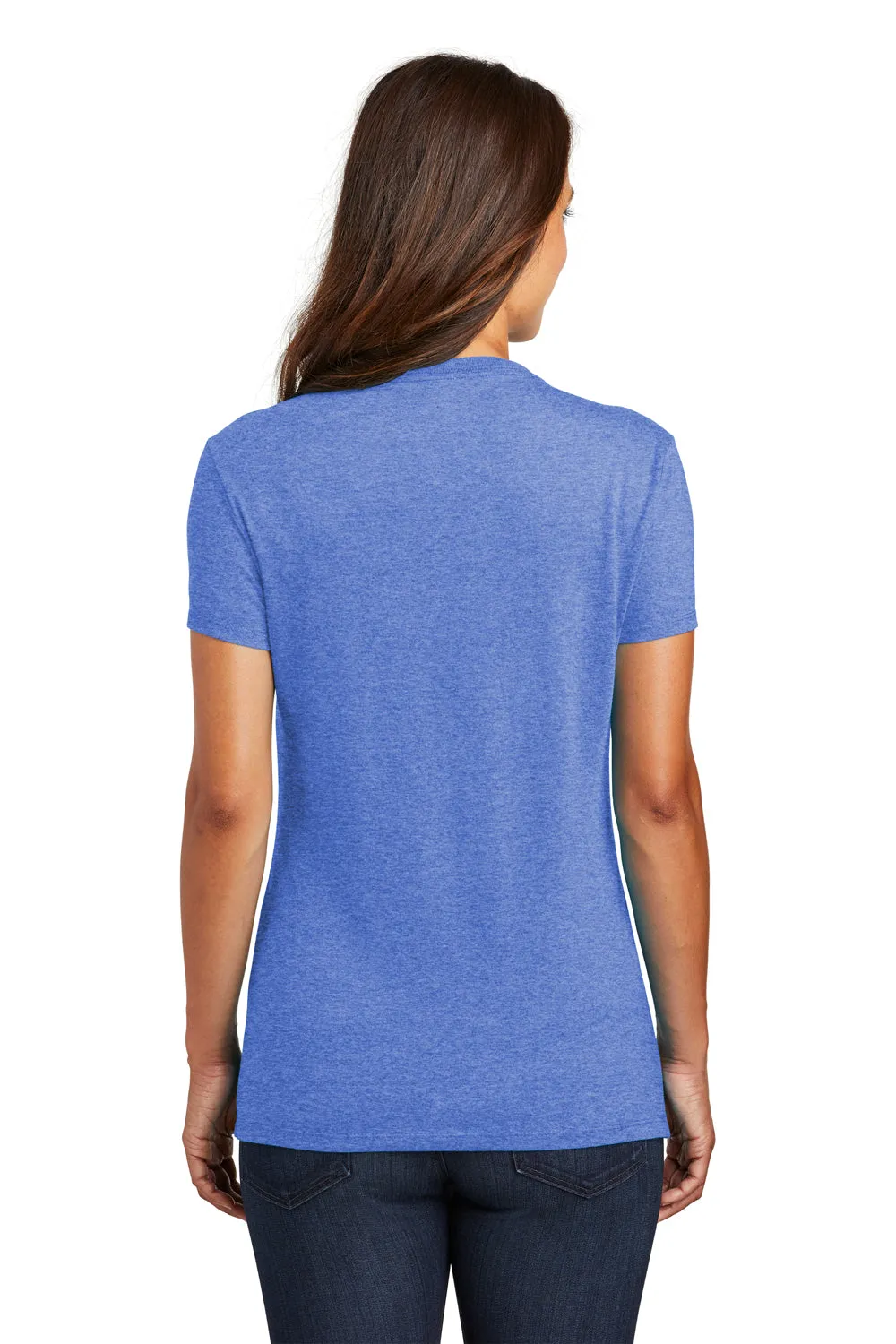 District Womens Perfect Tri Short Sleeve Crewneck T-Shirt - Royal Blue Frost  Buy new Clothing District