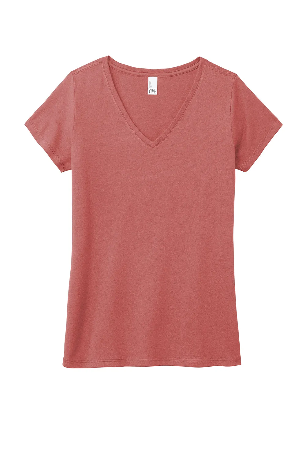 District Womens Perfect Tri Short Sleeve V-Neck T-Shirt - Blush Frost  Buy new Clothing District