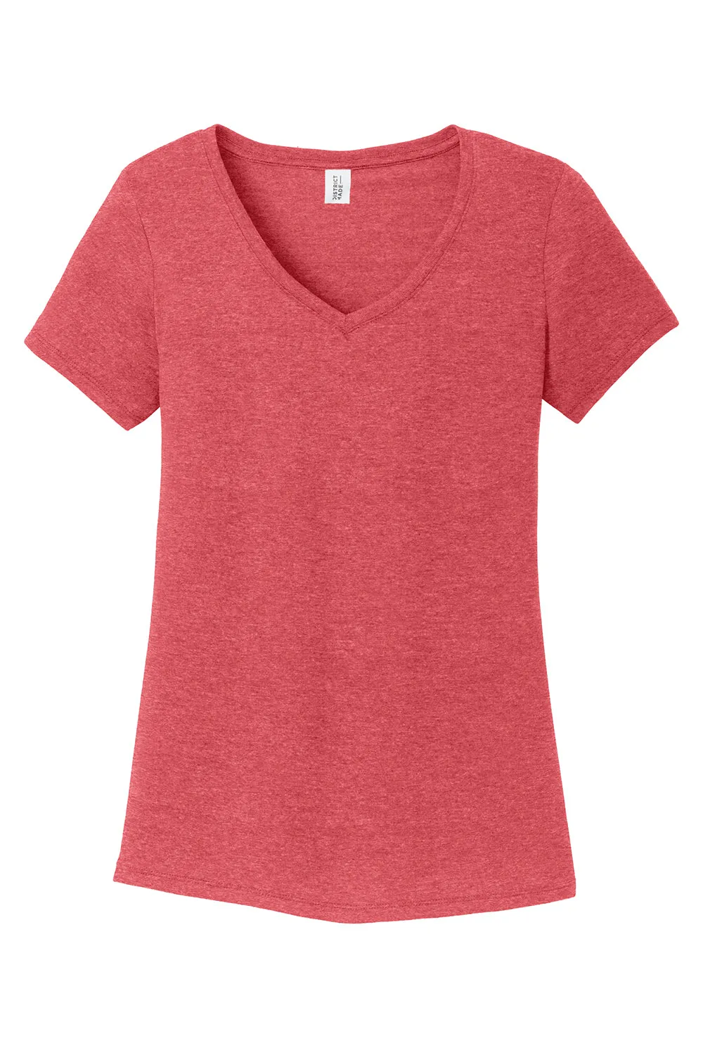 District Womens Perfect Tri Short Sleeve V-Neck T-Shirt - Red Frost  Buy new Clothing District