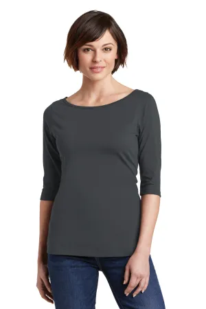District Womens Perfect Weight 3/4 Sleeve T-Shirt - Charcoal Grey - Closeout  Buy new Clothing District