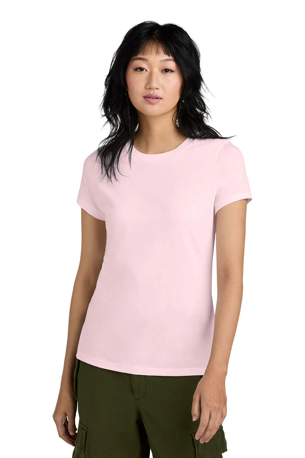 District Womens Perfect Weight Short Sleeve Crewneck T-Shirt - Carnation Pink  Buy new Clothing District