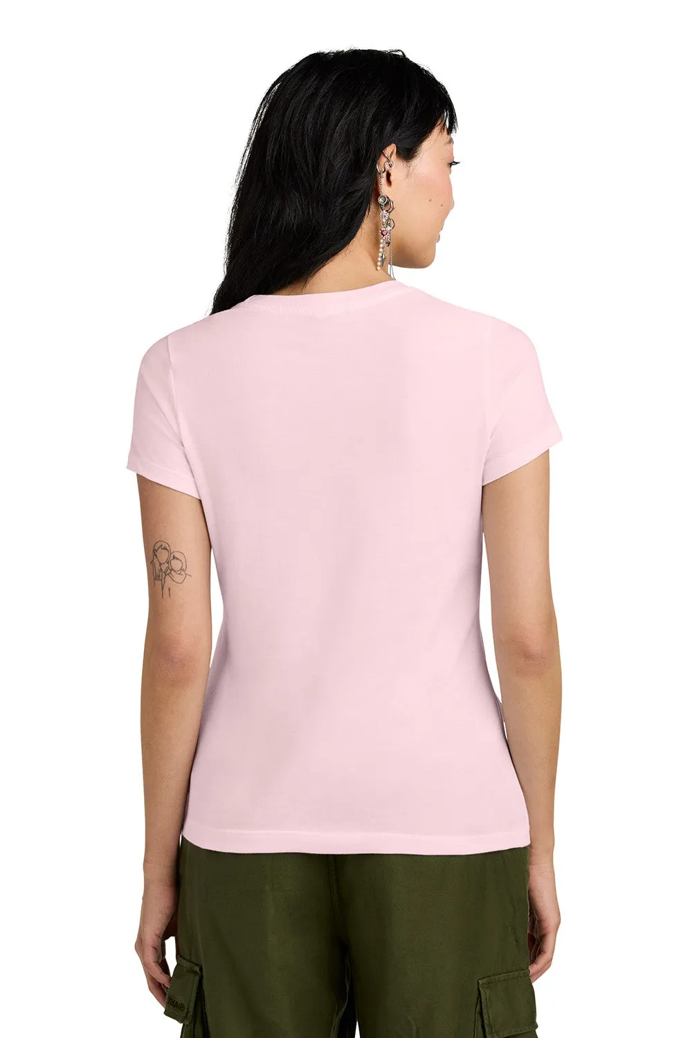District Womens Perfect Weight Short Sleeve Crewneck T-Shirt - Carnation Pink  Buy new Clothing District