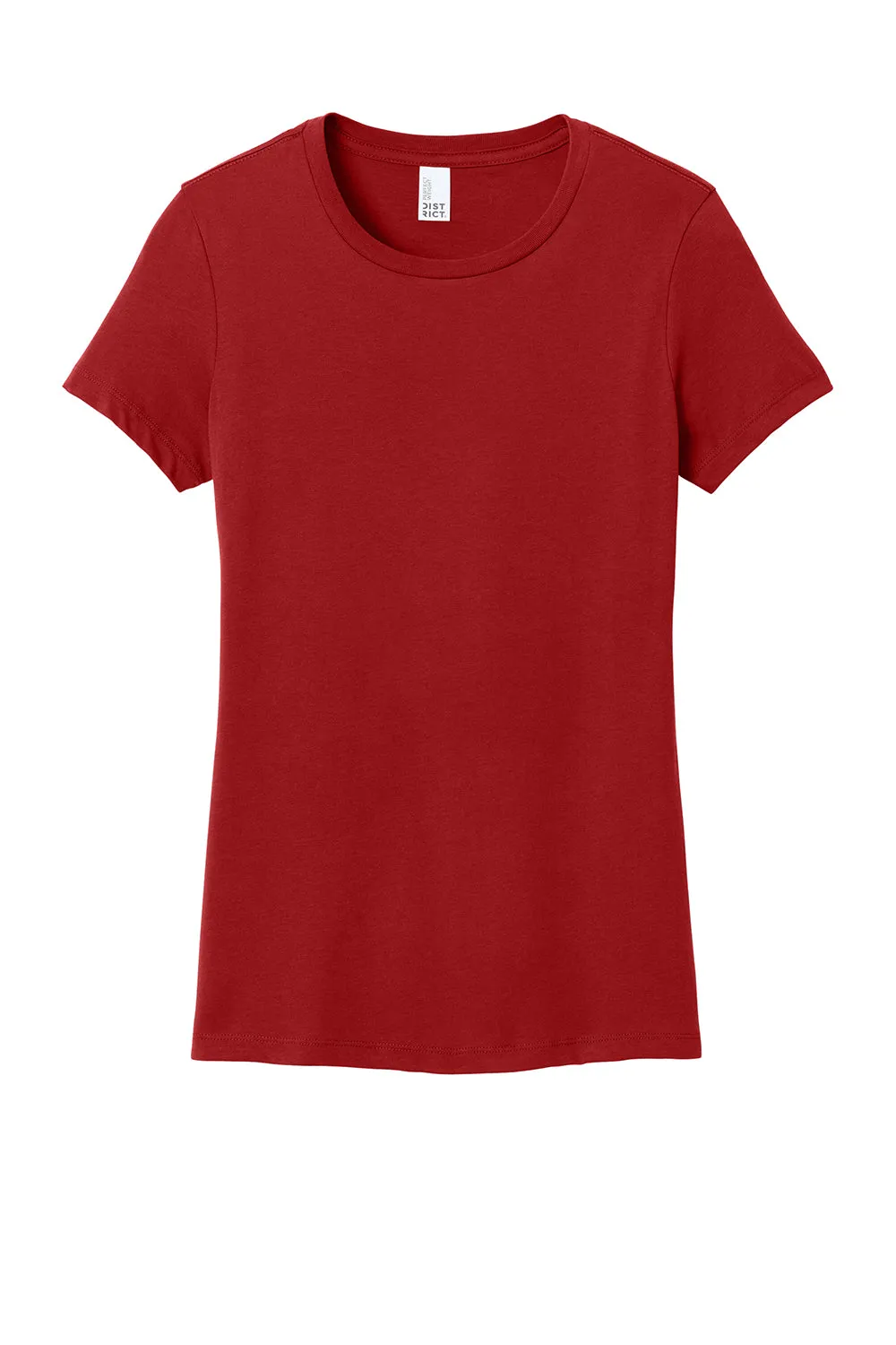 District Womens Perfect Weight Short Sleeve Crewneck T-Shirt - Classic Red  Buy new Clothing District