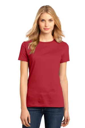 District Womens Perfect Weight Short Sleeve Crewneck T-Shirt - Classic Red  Buy new Clothing District