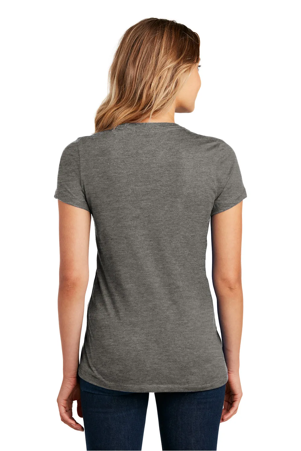 District Womens Perfect Weight Short Sleeve Crewneck T-Shirt - Heather Charcoal Grey  Buy new Clothing District