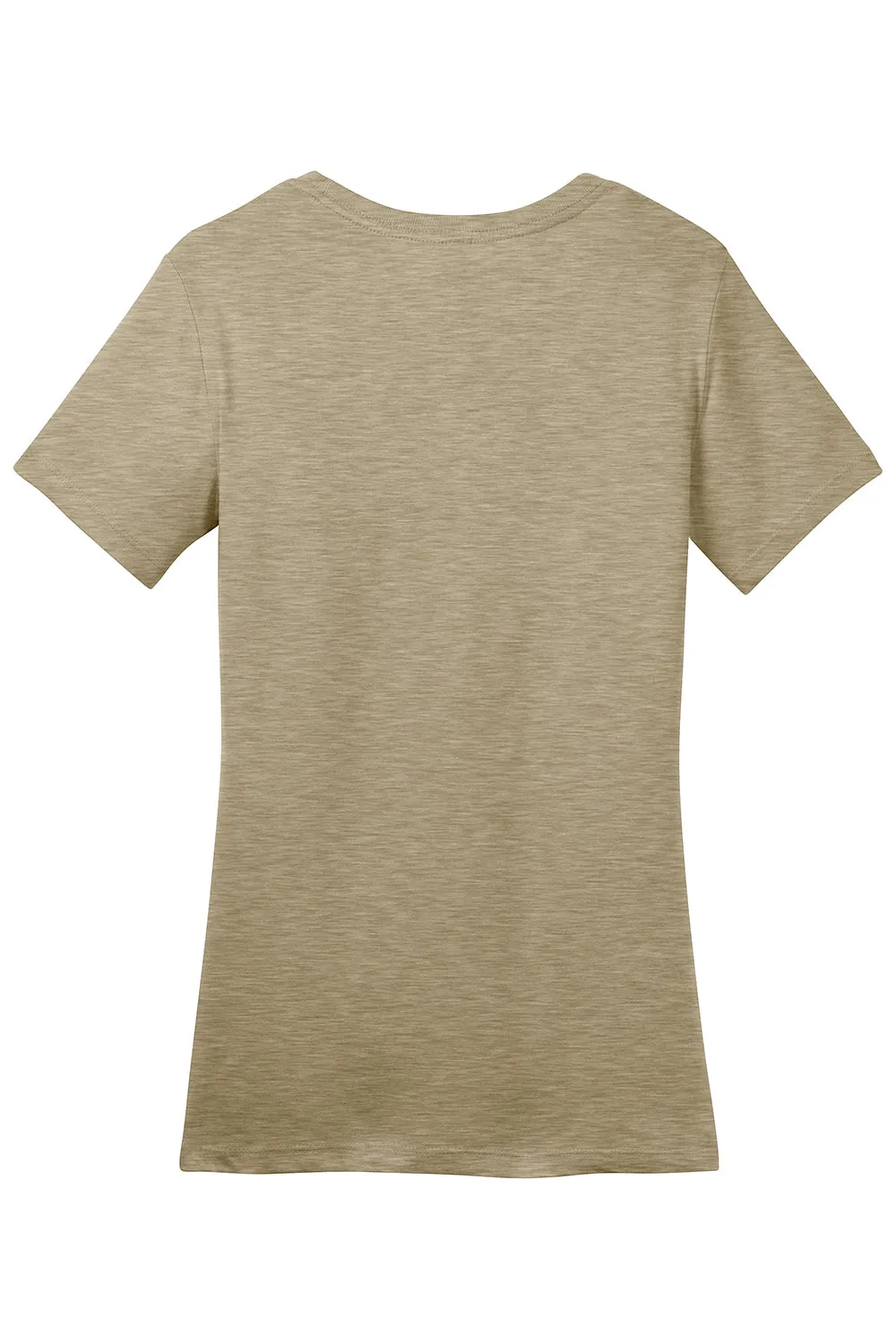 District Womens Perfect Weight Short Sleeve Crewneck T-Shirt - Heather Latte Brown  Buy new Clothing District