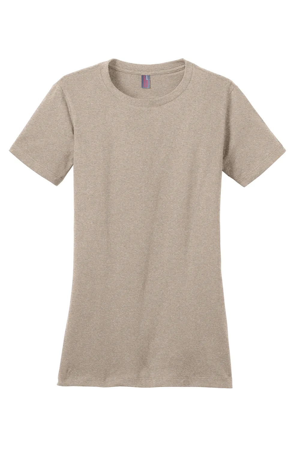 District Womens Perfect Weight Short Sleeve Crewneck T-Shirt - Heather Latte Brown  Buy new Clothing District