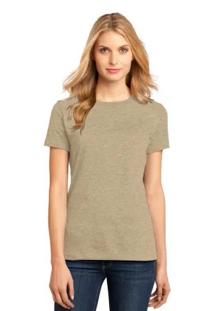 District Womens Perfect Weight Short Sleeve Crewneck T-Shirt - Heather Latte Brown  Buy new Clothing District