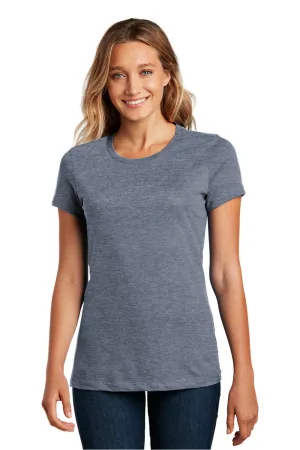 District Womens Perfect Weight Short Sleeve Crewneck T-Shirt - Heather Navy Blue  Buy new Clothing District