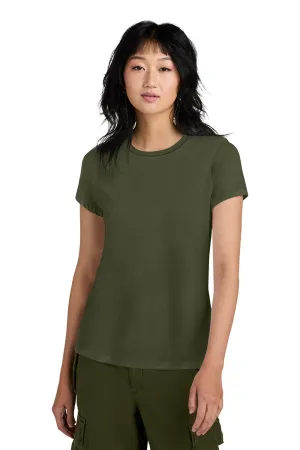 District Womens Perfect Weight Short Sleeve Crewneck T-Shirt - Military Green  Buy new Clothing District