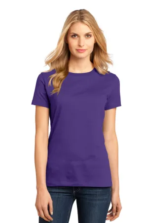 District Womens Perfect Weight Short Sleeve Crewneck T-Shirt - Purple - Closeout  Buy new Clothing District