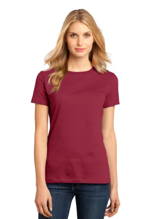 District Womens Perfect Weight Short Sleeve Crewneck T-Shirt - Sangria Red - Closeout  Buy new Clothing District
